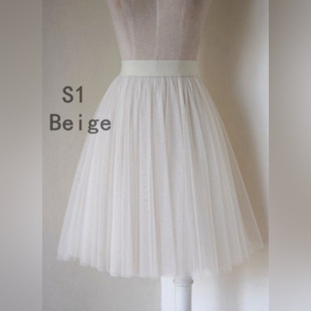 White tulle bridal skirt